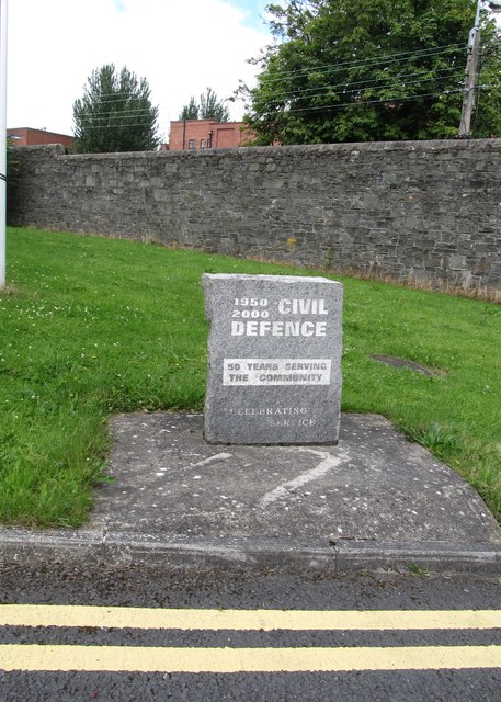 Stone commemorating 50 years of the work of Co Louth Civil Defence