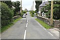 Road over rail bridge at Rhosgoch