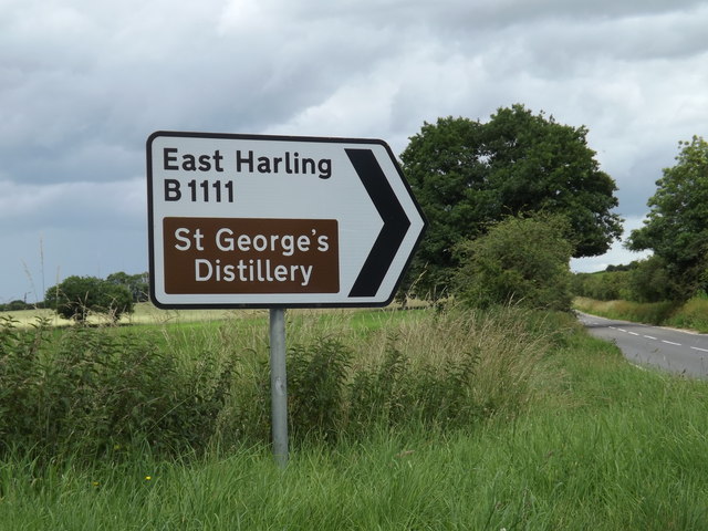 Roadsign on West Harling Road