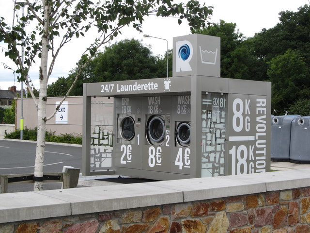 Open air launderette at Dundalk's Tesco Extra