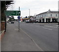 Distances sign facing the A40 Gloucester Road, Cheltenham