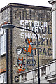 TQ2883 : Ghost sign and graffiti, Greenland Road, Camden Town by Jim Osley