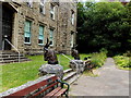 Goat head statues on the east side of Cyfarthfa Castle, Merthyr Tydfil