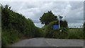 Mary Cross signpost and road north-east