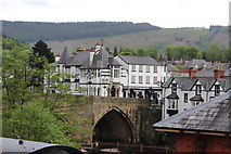 SJ2142 : Llangollen:  The Dee bridge and 'The Royal' by Dr Neil Clifton