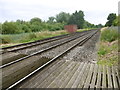 View up the line from the foot crossing near Westbere