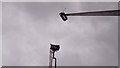 View of the bucket of the fire engine being raised at its highest in Barking Fire Station