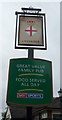 Sign for the Crusader public house, Clifton