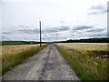 Looking east down the track to Rowley Farm