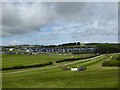 SU1574 : Barbury Castle Horse Trials: view to lorry park by Jonathan Hutchins