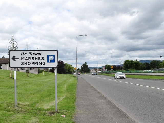 The N52 approaching the intersection with the R172
