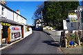 Road passing The Sun public house, St. Florence, Pembs