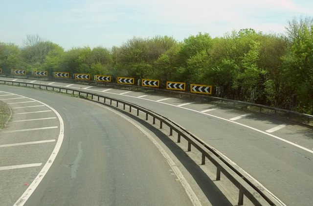 Slip road at Junction 22, M5