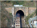 Empty stone train entering Merstham Tunnel