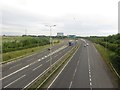 Looking north along the A1 at Gosforth