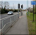 Cycle route directions signs, Gloucester Road, Cheltenham