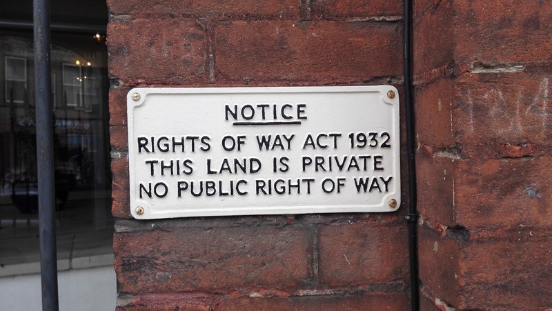 What Does No Public Right Of Way Mean