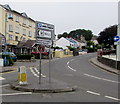 Direction signs in the middle of a Saundersfoot junction