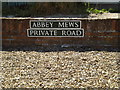 TF2410 : Abbey Mews sign by Geographer