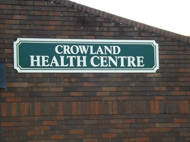Crowland Health Centre sign
