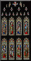SK8632 : West window, St Andrew's church, Denton by Julian P Guffogg