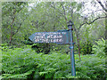 Old footpath sign at Kinlochleven