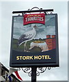 Sign for the Stork Hotel, Read