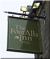 Sign for the Four Alls Inn, Higham