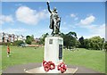 View of the war memorial in Radnor Gardens