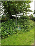 TL9877 : Roadsign on Hepworth Road by Geographer