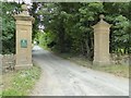 SP1236 : Gate piers on Fish Hill by Philip Halling