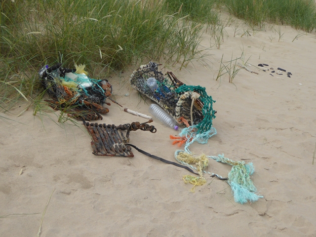 Fishing detritus on Warkworth beach