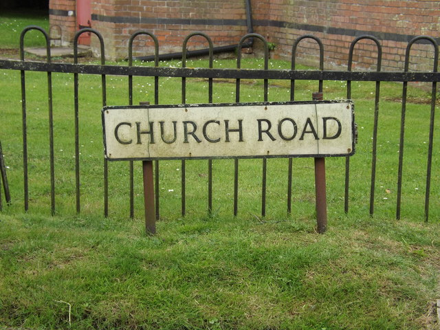 Church Road sign © Adrian Cable cc-by-sa/2.0 :: Geograph Britain and ...