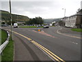 Roundabout at the junction of four 1km squares, Tylorstown