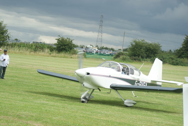 View of G-RVGA landing at Damyns Hall Aerodrome