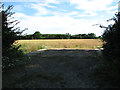 Ramp on the edge of a crop field beside Beeston Lane