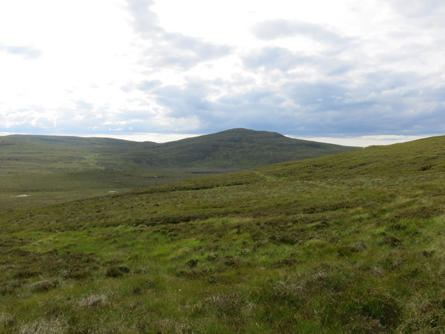 Moorland and the stalkers path above Coirefrois Burn