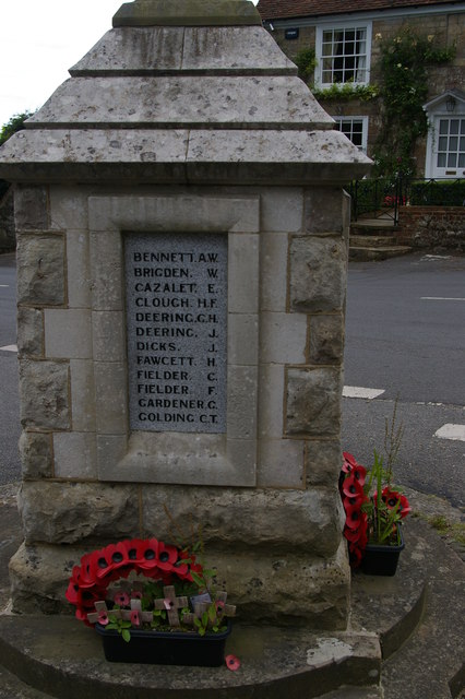 Plaxtol: names on the village war memorial