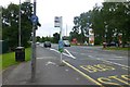 Bus stop and petrol station