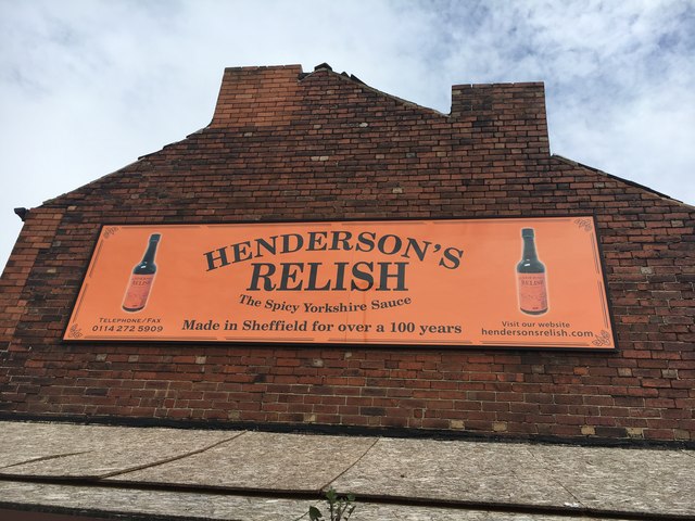 Henderson's Relish advertising sign