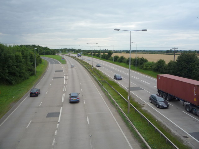 The A50 north of Aston-on-Trent