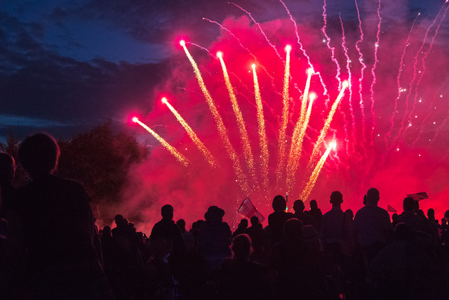 Fireworks at the Battle Proms, Hatfield House, Hertfordshire