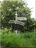 TM0379 : Roadsign on the B1113 Redgrave Road by Geographer