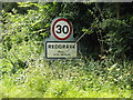 TM0378 : Redgrave Village Name sign on the B1113 Redgrave Road by Geographer
