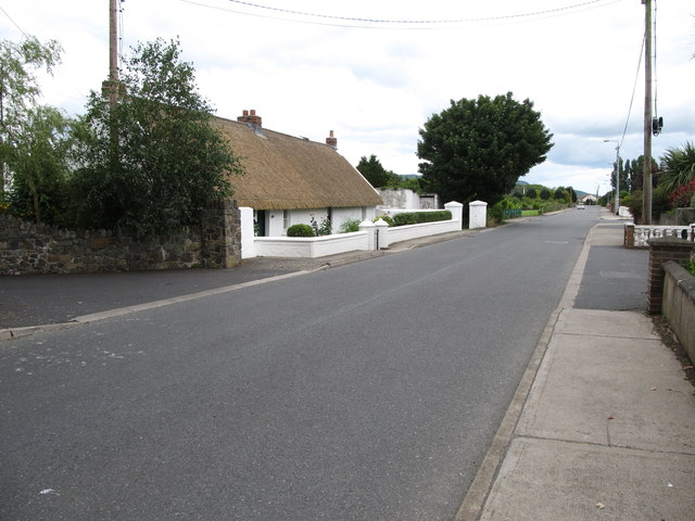 The Point Road in the vicinity of the thatched roof farmstead on the Point Road