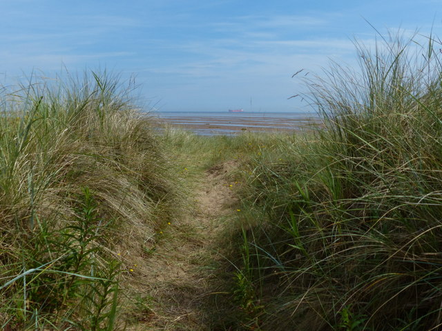 A gap in the dunes at Northcoates Point