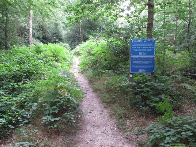 Permissive path in Egypt Woods, with... © David Hawgood :: Geograph ...