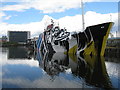 NT2776 : A Dazzle Ship at Leith by M J Richardson