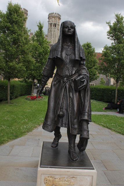 Stephen Melton's Queen Bertha statue, Lady Wootton's Green, Canterbury