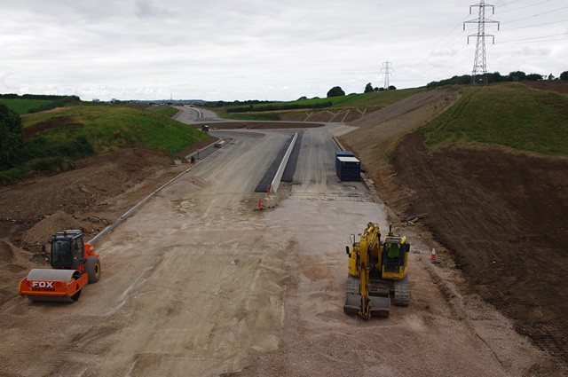 Heysham to M6 link road construction